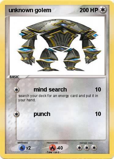 Pokemon unknown golem