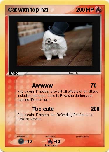 Pokemon Cat with top hat