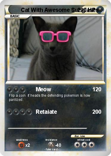 Pokemon Cat With Awesome Sunglases
