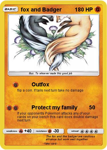 Pokemon fox and Badger