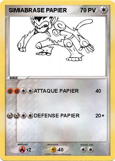 Pokemon SIMIABRASE PAPIER