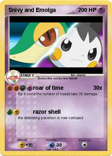 Pokemon Snivy and Emolga