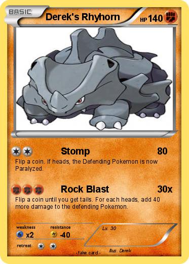 Pokemon Derek's Rhyhorn