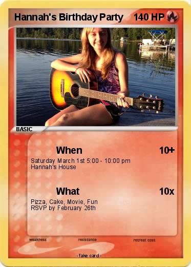 Pokemon Hannah's Birthday Party