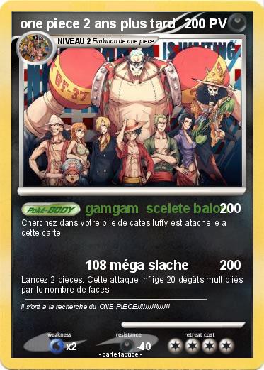 Pokemon one piece 2 ans plus tard