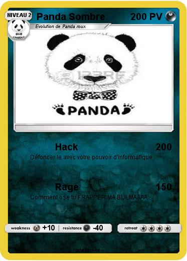 Pokemon Panda Sombre