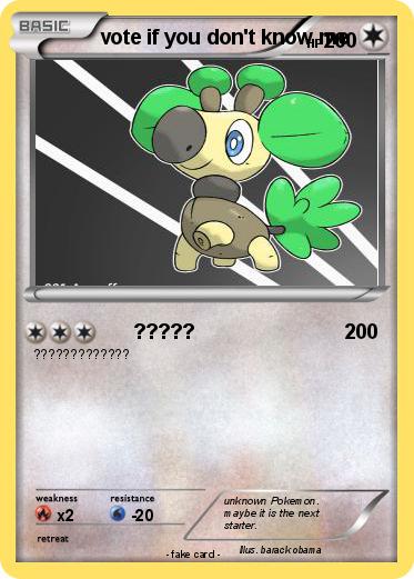 Pokemon vote if you don't know me