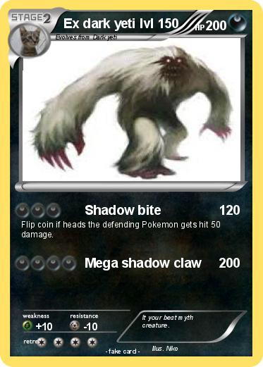 Pokemon Ex dark yeti lvl 150
