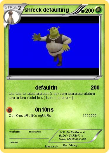 Pokemon shreck defaulting