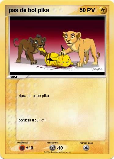 Pokemon pas de bol pika