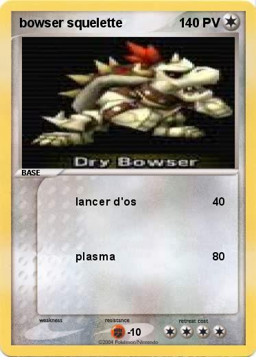 Pokemon bowser squelette