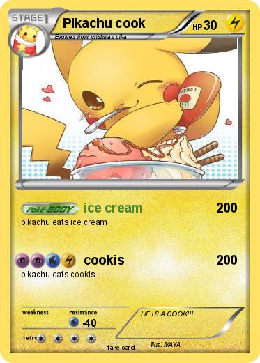 Pokemon Pikachu cook