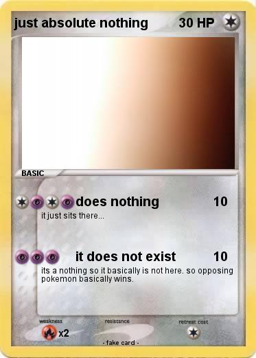 Pokemon just absolute nothing