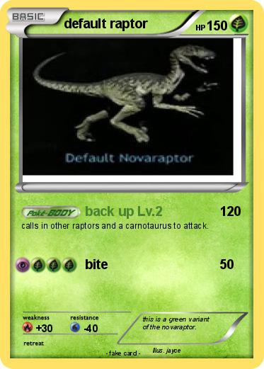 Pokemon default raptor