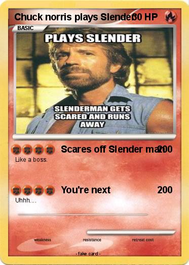 Pokemon Chuck norris plays Slender