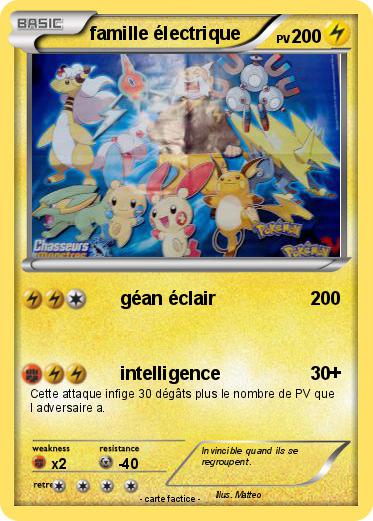 Pokemon famille électrique
