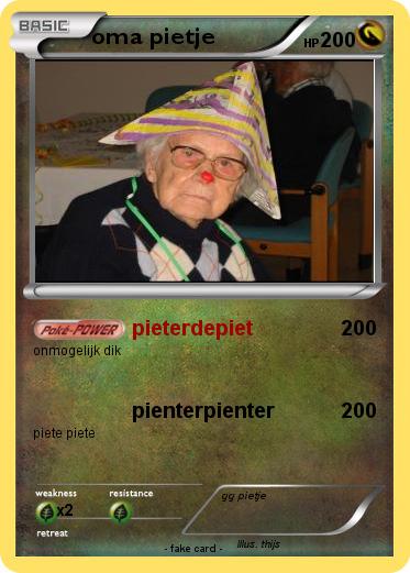 Pokemon oma pietje