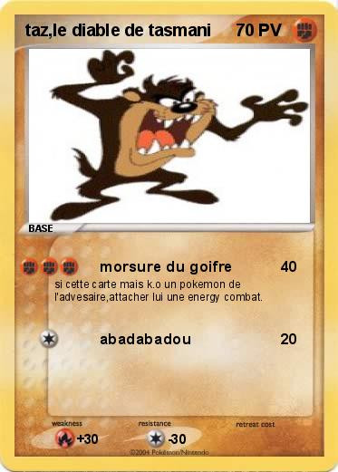 Pokemon taz,le diable de tasmani