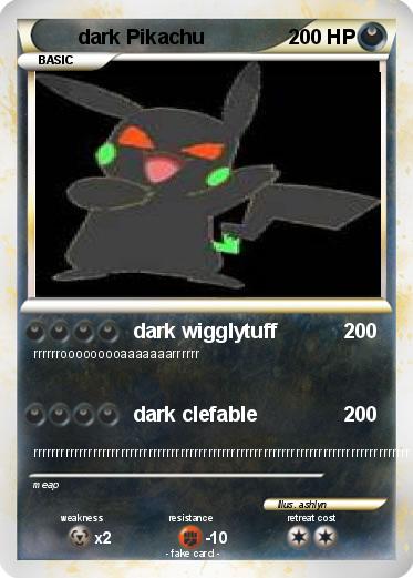 Pokemon dark Pikachu
