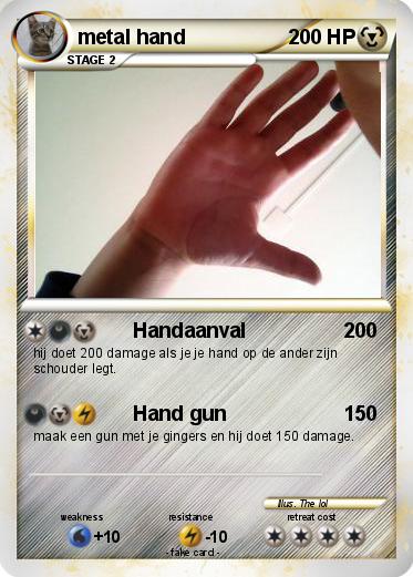 Pokemon metal hand