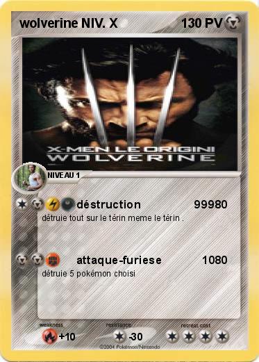 Pokemon wolverine NIV. X