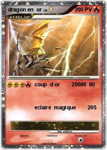 Pokemon dragon en  or
