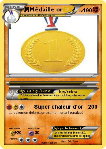 Pokemon Médaille or