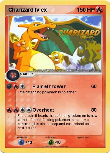 Pokemon Charizard lv ex