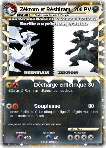 Pokemon Zékrom et Réshiram
