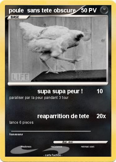 Pokemon poule  sans tete obscure