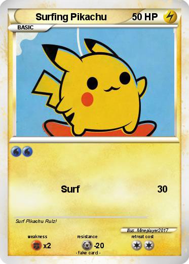 Pokemon Surfing Pikachu