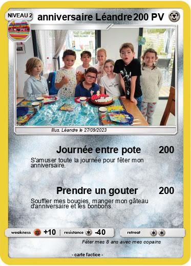 Pokemon anniversaire Léandre