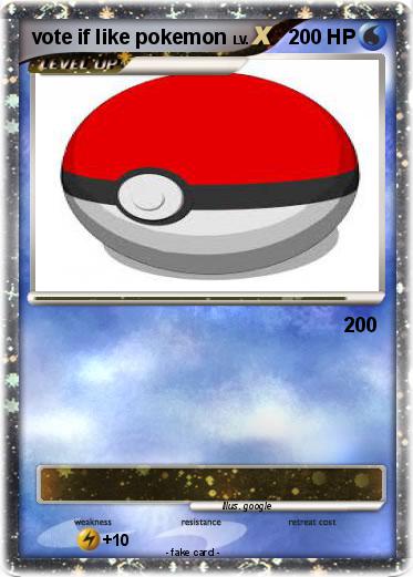 Pokemon vote if like pokemon