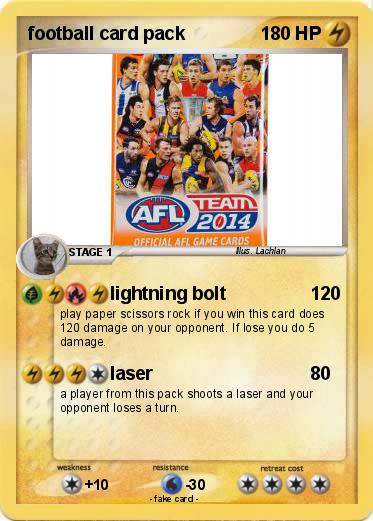 Pokemon football card pack