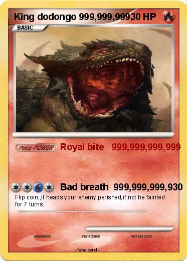 Pokemon King dodongo 999,999,999,