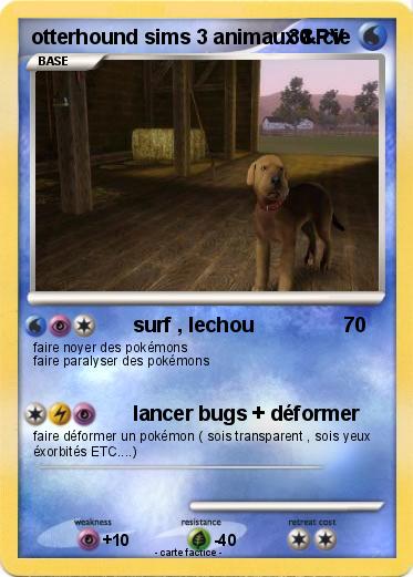 Pokemon otterhound sims 3 animaux & cie