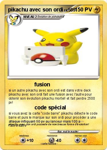 Pokemon pikachu avec son ordi