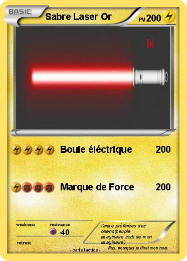 Pokemon Sabre Laser Or