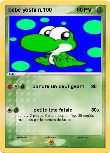 Pokemon bebe yoshi n.100