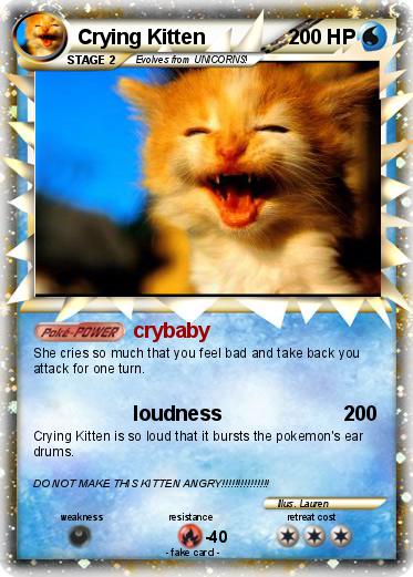Pokemon Crying Kitten