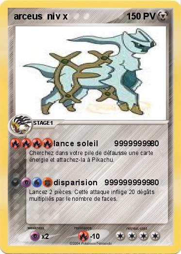 Pokemon arceus  niv x