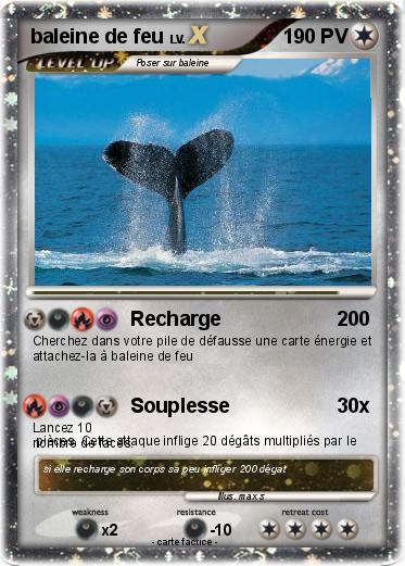 Pokemon baleine de feu