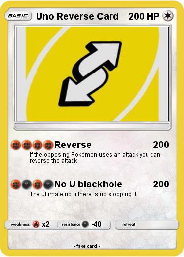 Pokemon Uno Reverse Card