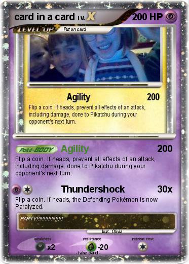 Pokemon card in a card