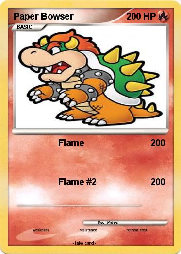 Pokemon Paper Bowser