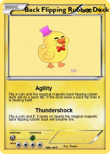 Pokemon Back Flipping Rubber Duck