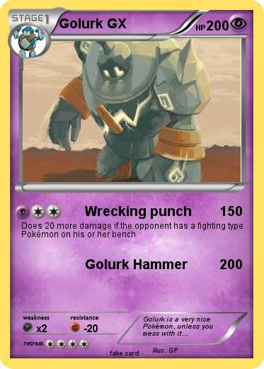 Pokemon Golurk GX