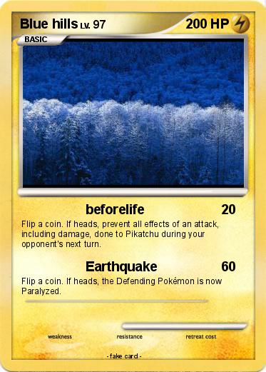 Pokemon Blue hills