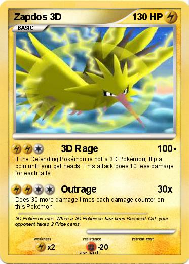 Pokemon Zapdos 3D