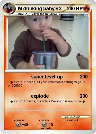 Pokemon M drinking baby EX